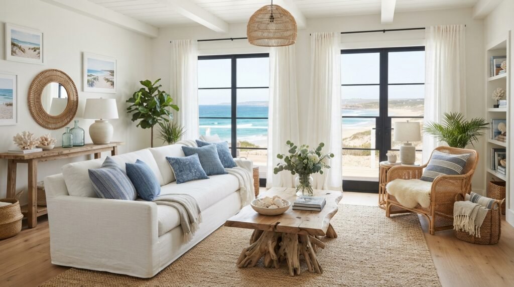 Coastal White Living Room
