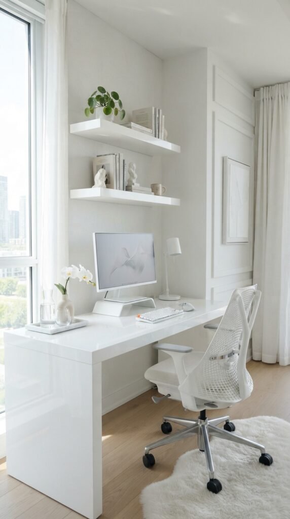 White Desk Setup