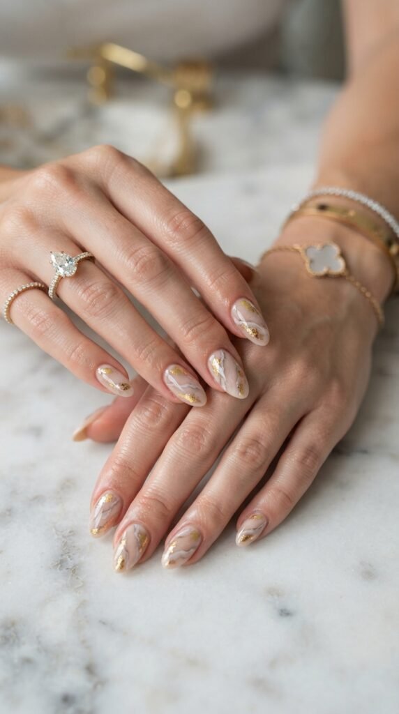 Gold Foil Luxury Nail Art