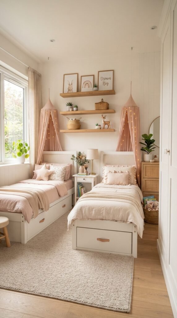 Twin Girl Bedroom Ideas for Small Rooms