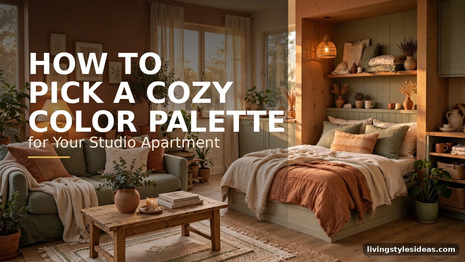 Featured image: How to Pick a Cozy Color Palette for Your Studio Apartment