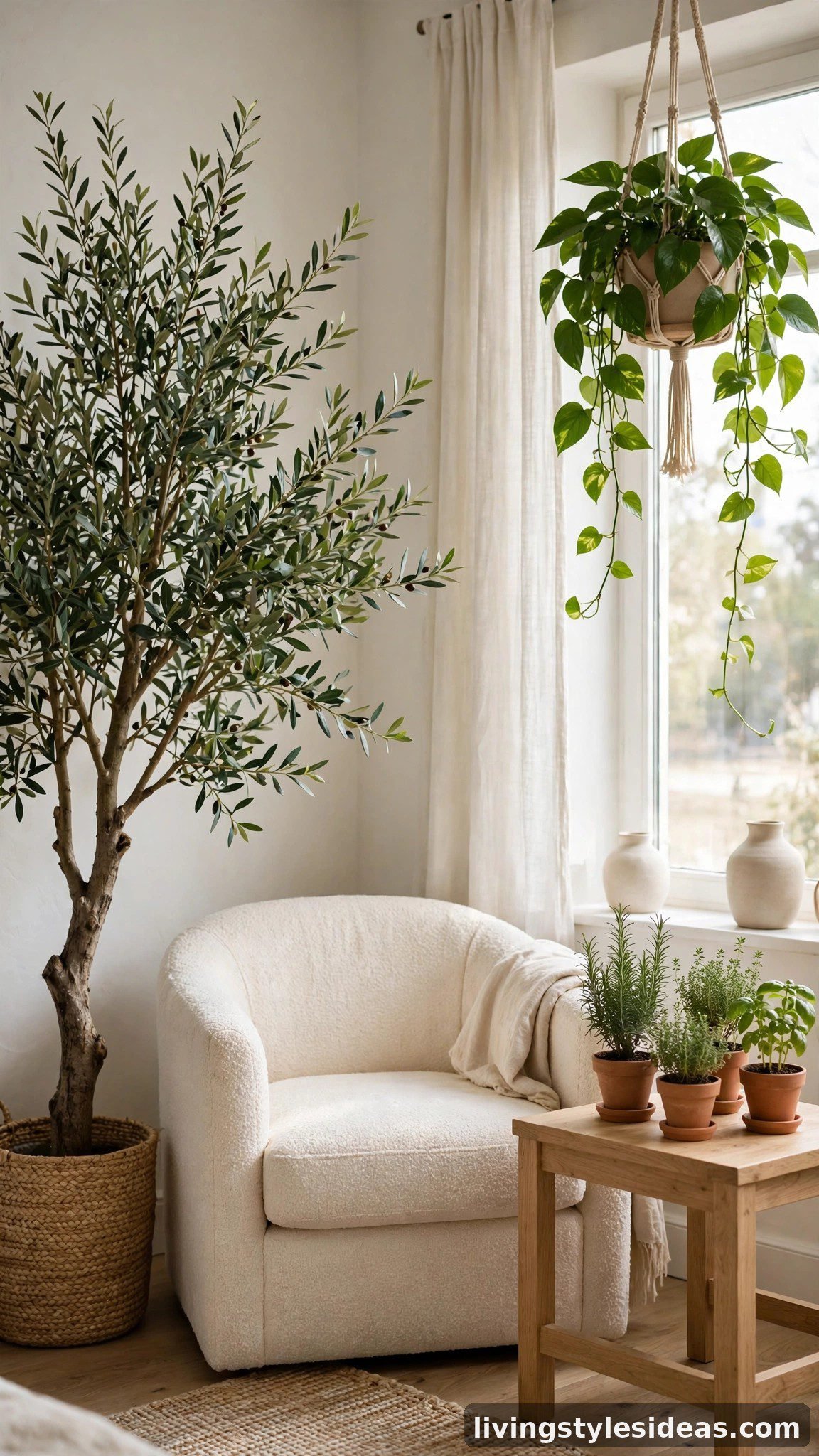 Lush indoor plants bringing calm greenery to a studio