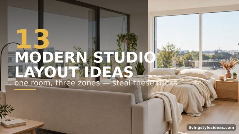 Modern studio apartment layout ideas with floating sofas and zoning tricks