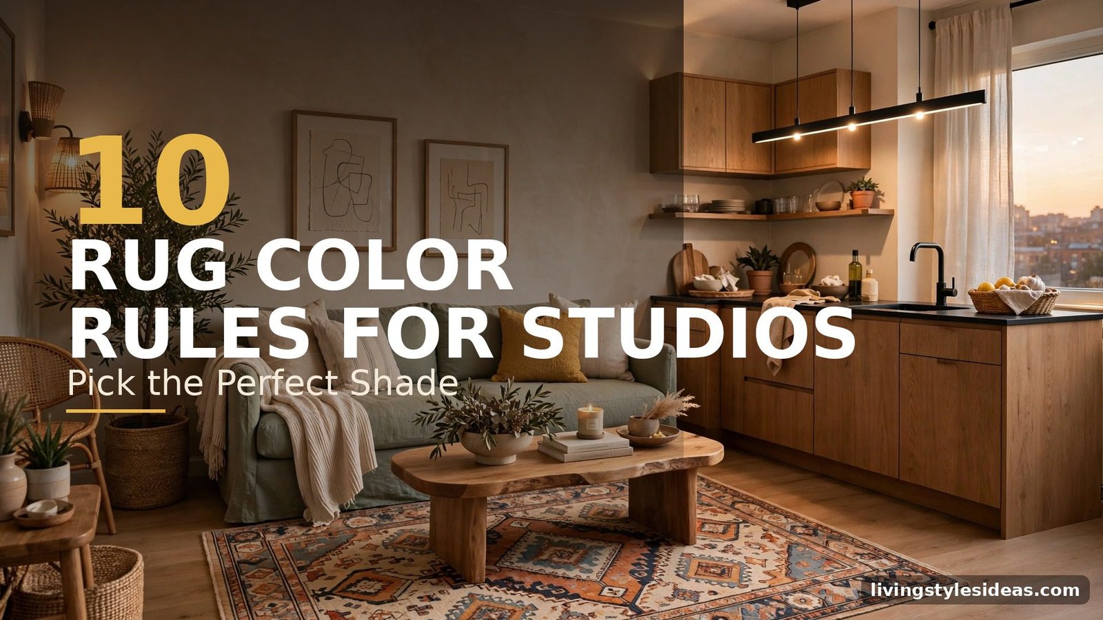 Living in a Studio Apartment: Here's How to Pick a Rug Color