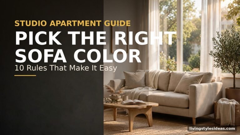 Living in a Studio Apartment: Here's How to Pick a Sofa Color — featured image