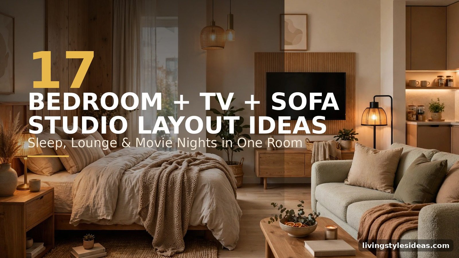 17 bedroom with tv and sofa layout ideas for a studio apartment featured image